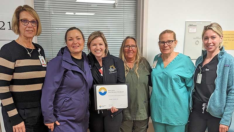 Ginger Oxnard is the Outer Banks Health Team Member of the Month, as announced by The Coastland Times.